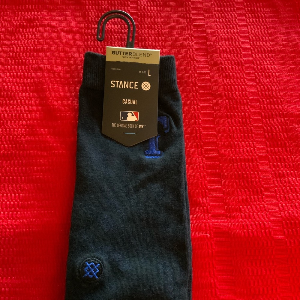 New Stance Texas Rangers L butter blend crew socks